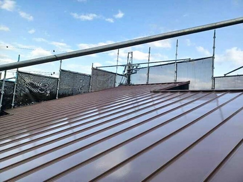 屋根塗装後のガルバリウム鋼板