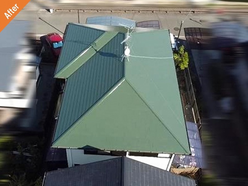 屋根塗装後のスレート瓦