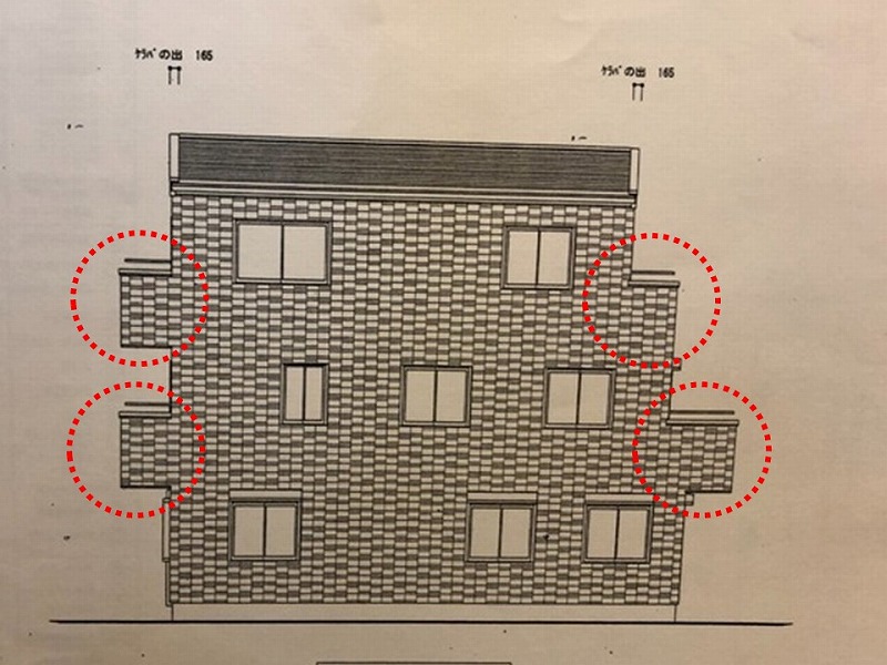 バルコニーの図面