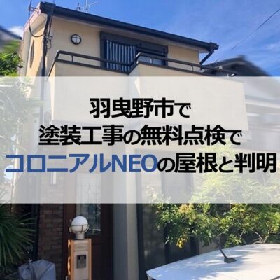 羽曳野市で塗装工事の無料点検でコロニアルNEOの屋根と判明